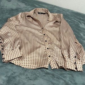 Zara stain blouse/ size S/ gold